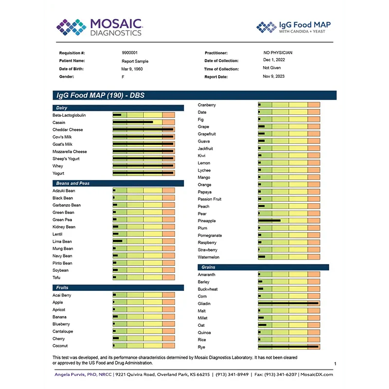 IgG Food MAP with Candida + Yeast - Image 4