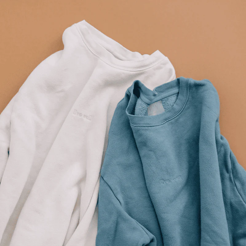 "Live Well" Sweatshirt - Dusty Blue - Image 3