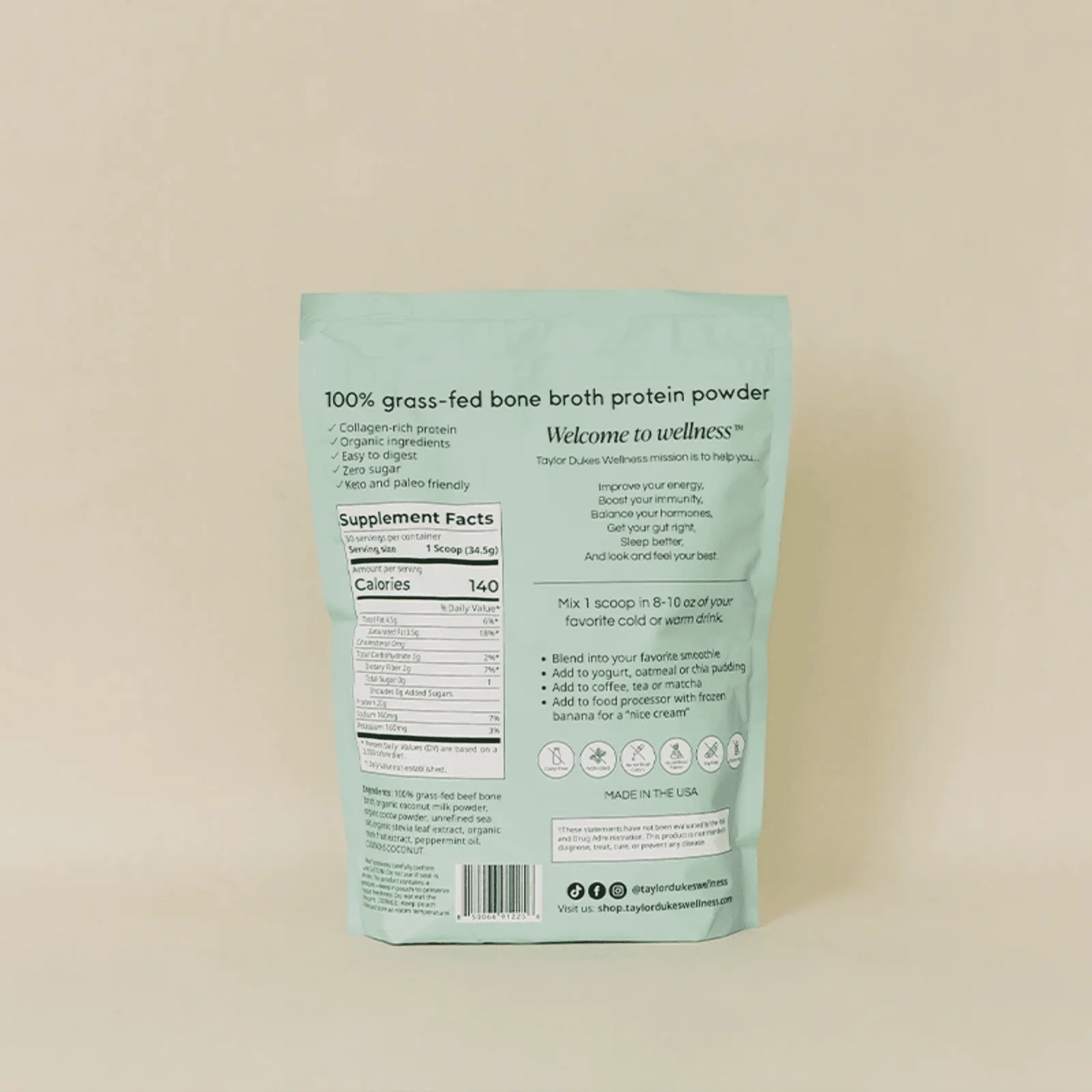 Mint Chocolate Chip Bone Broth Protein - Image 3