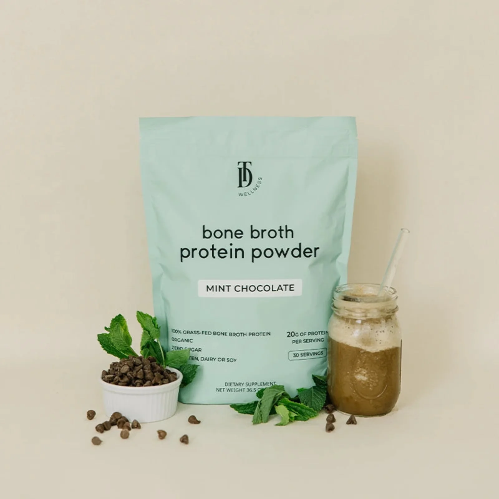 Mint Chocolate Chip Bone Broth Protein - Image 5